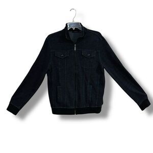 Marc Anthony Men’s Full Zip Jacket Dark Gray Cotton Blend Size Medium